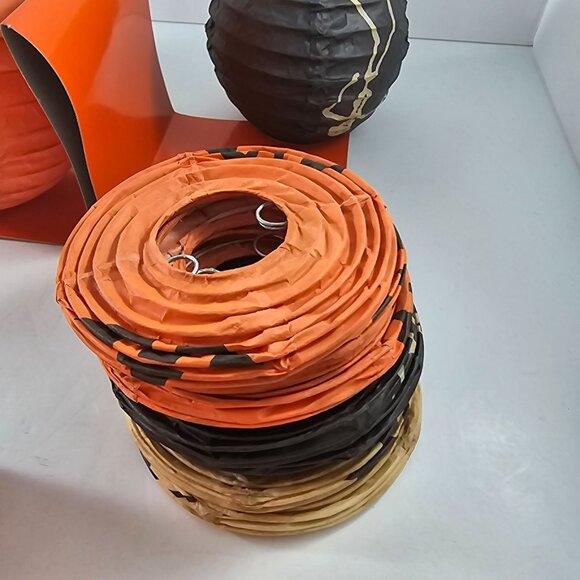 Pottery Barn Halloween String Lights Set Of 10 Witch Pumpkin & Skeleton Lanterns - Picture 8 of 9